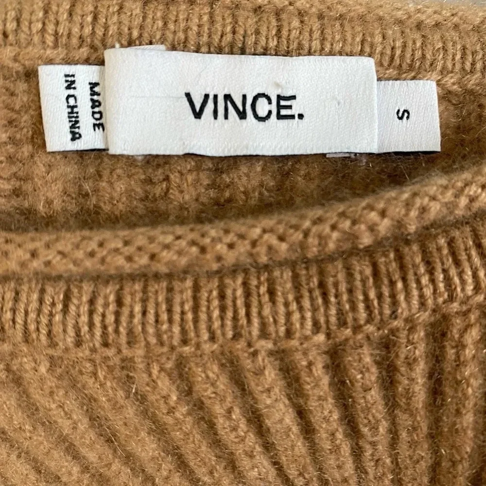 VINCE Directional Ribbed Sweater Wool Cashmere S